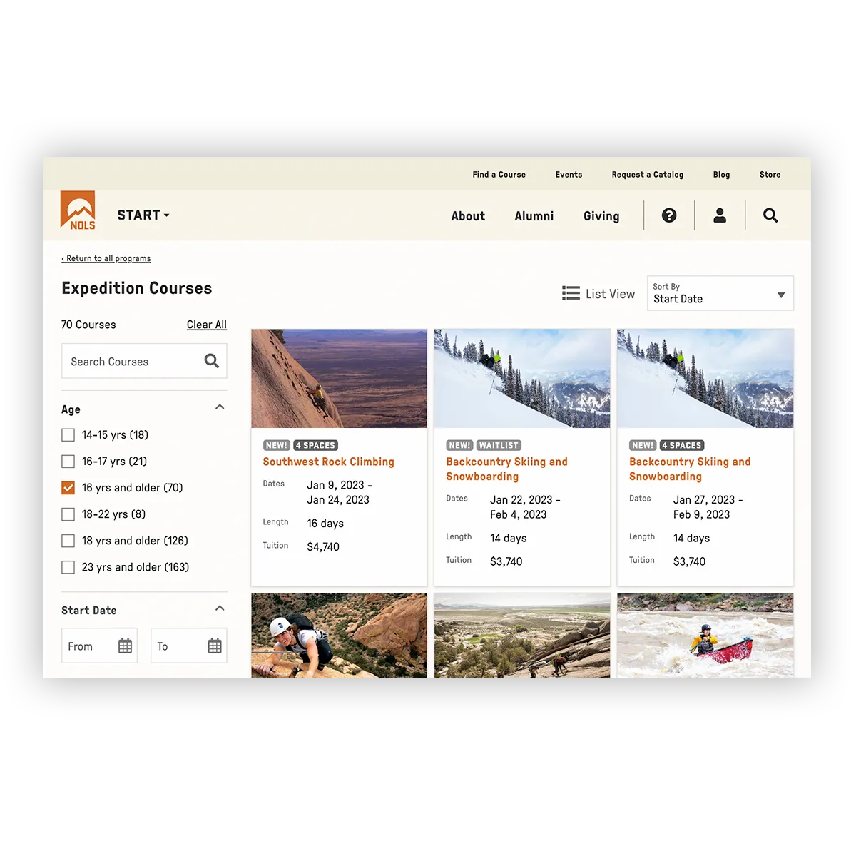 NOLS.edu Illustration